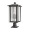 Z-Lite Aspen 3 Light Outdoor Pier Mounted Fixture, Oil Rubbed Bronze And Clear Seedy 554PHXLR-533PM-ORB - alternate 2